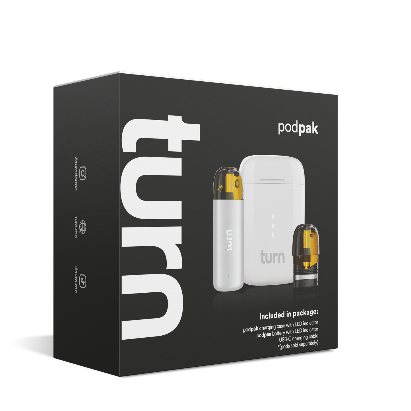 turn podpak // white