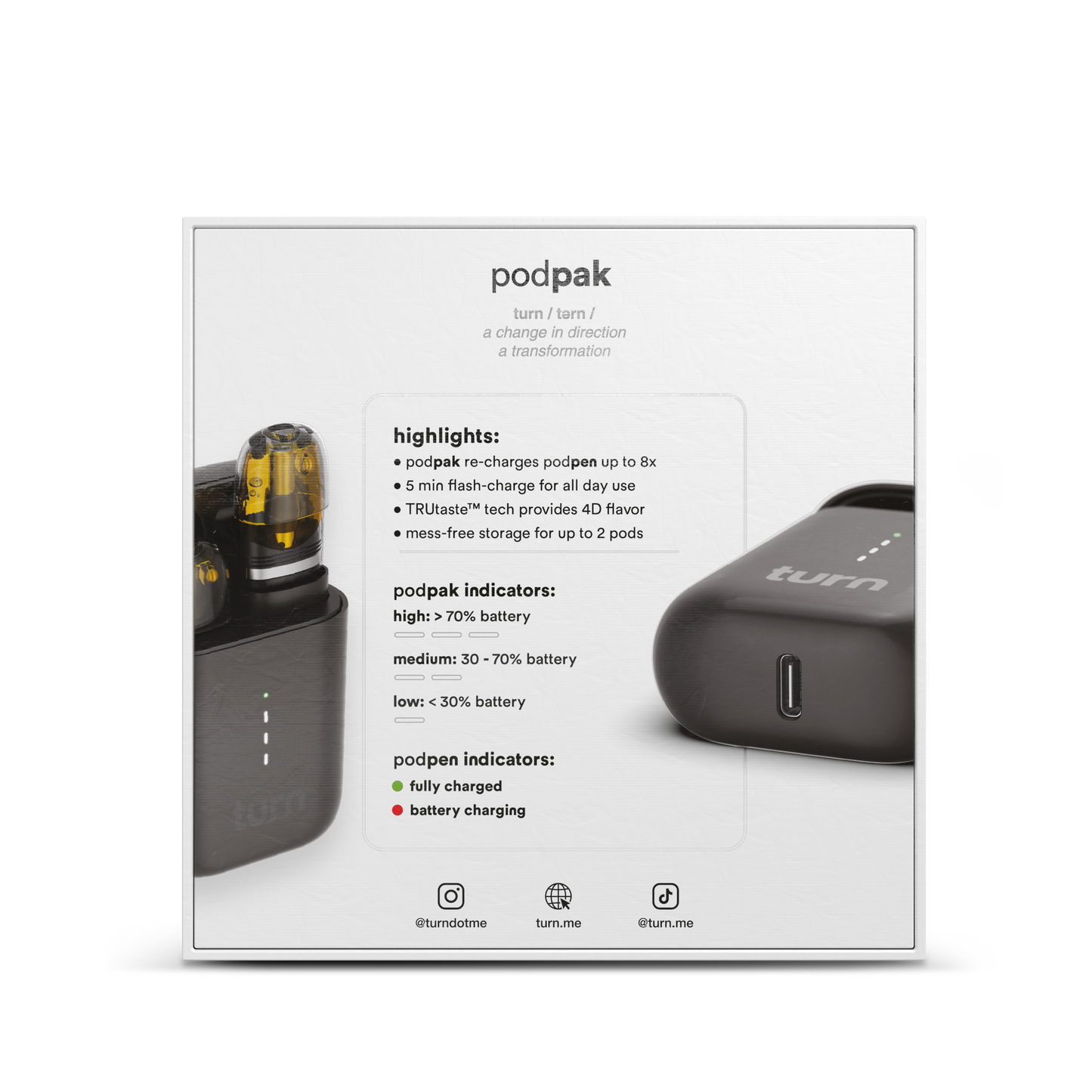 turn podpak // black