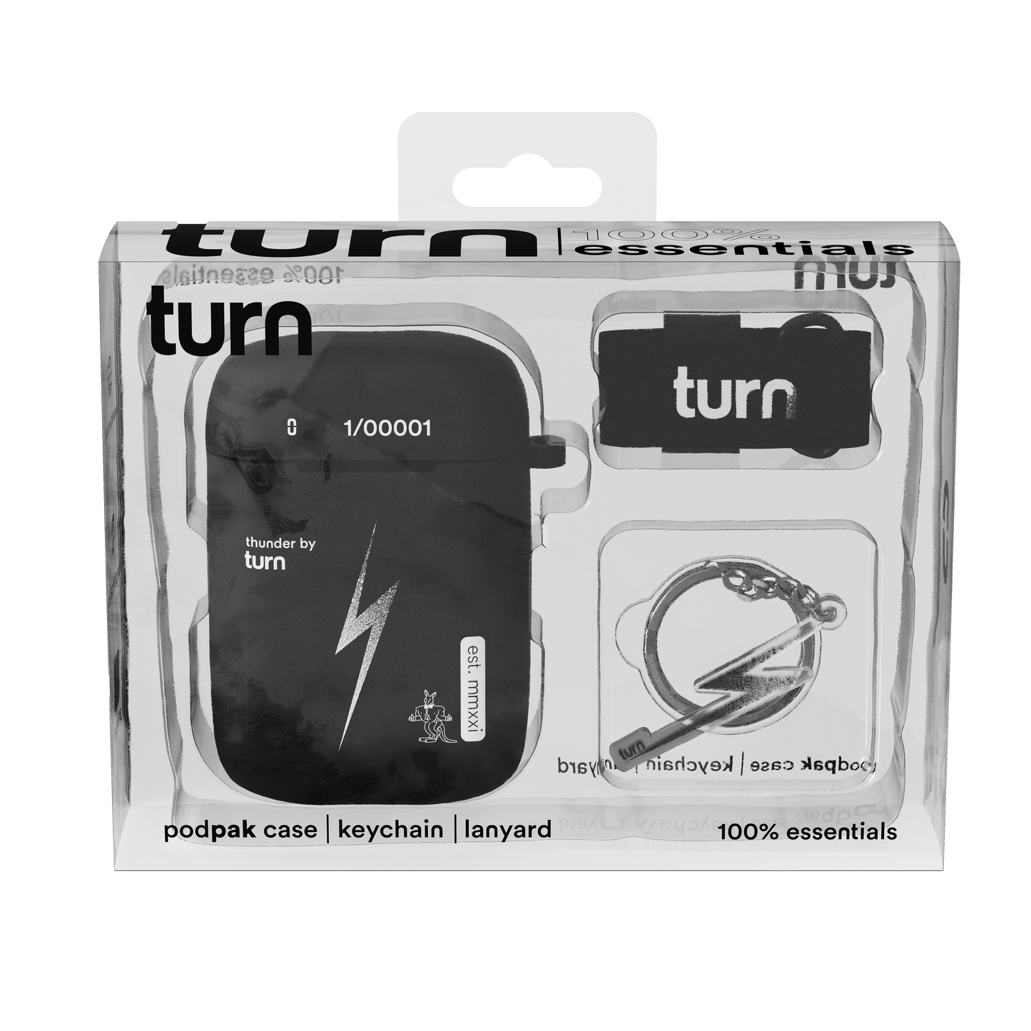 100% essentials kit // "thunder" podpak silicone case