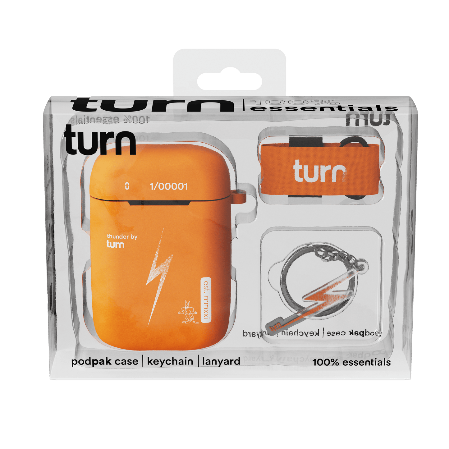 100% essentials kit // "thunder" podpak silicone case