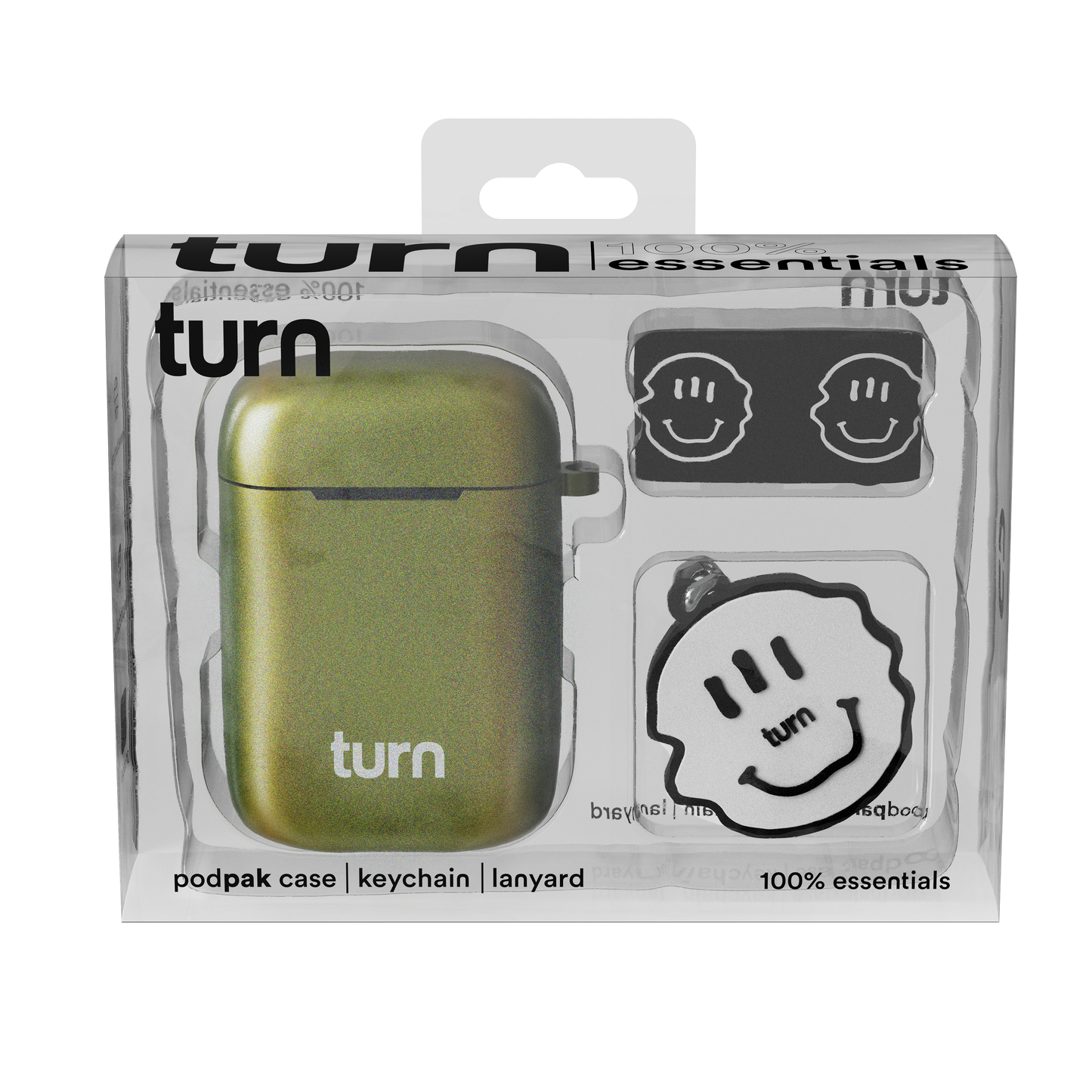 100% essentials kit // smiley podpak silicone case