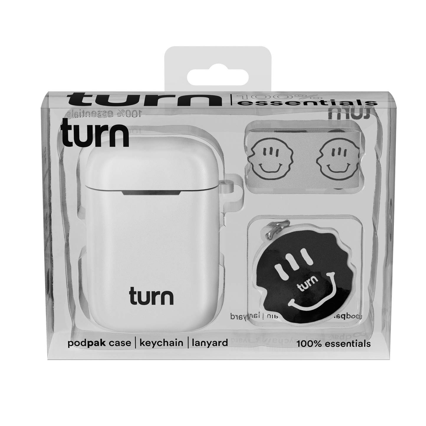 100% essentials kit // smiley podpak silicone case